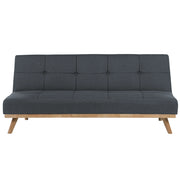 Divano letto Click Clack a 3 posti in soggiorno moderno trapuntato grigio