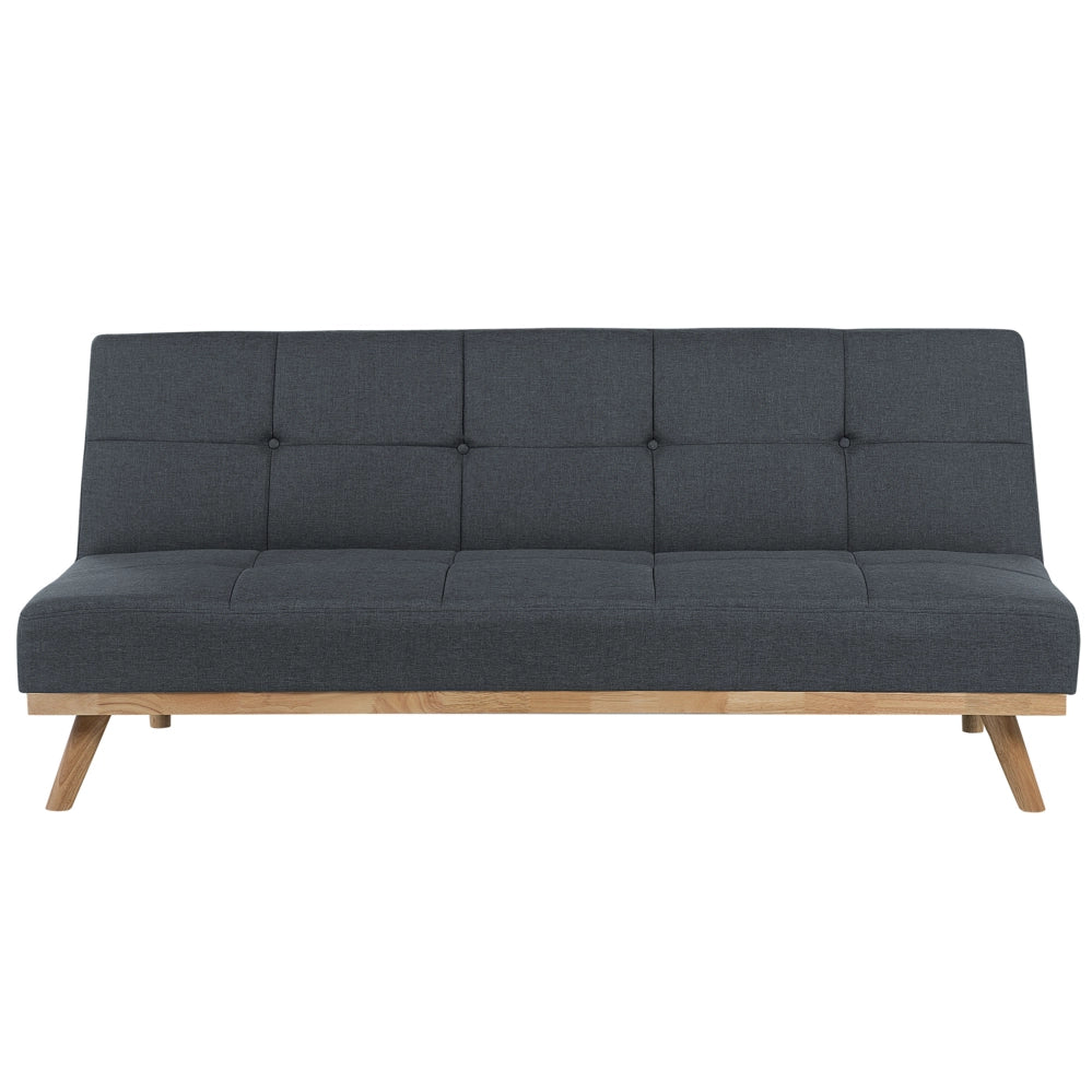 Divano letto Click Clack a 3 posti in soggiorno moderno trapuntato grigio
