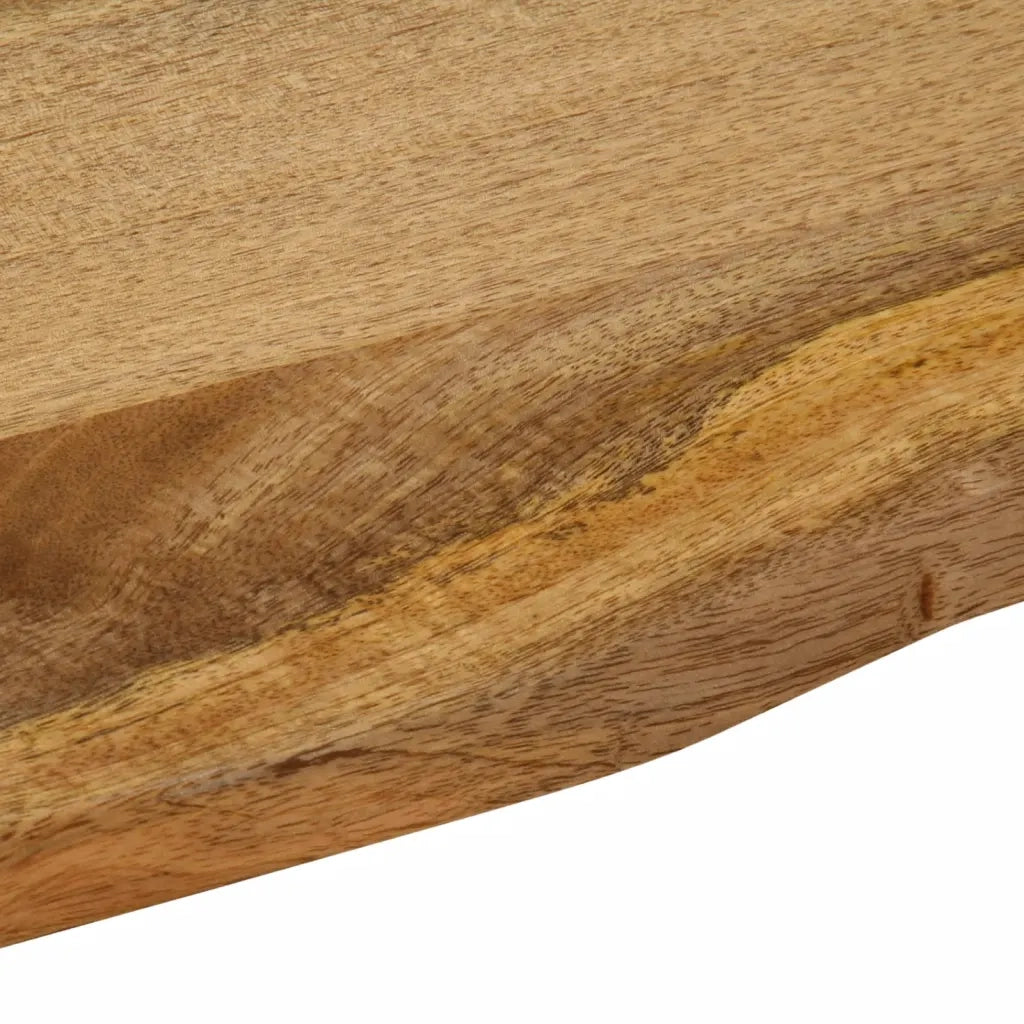Piano per Tavolo 90x80x2,5cm Bordi Vivi in Legno Massello Mango 370723