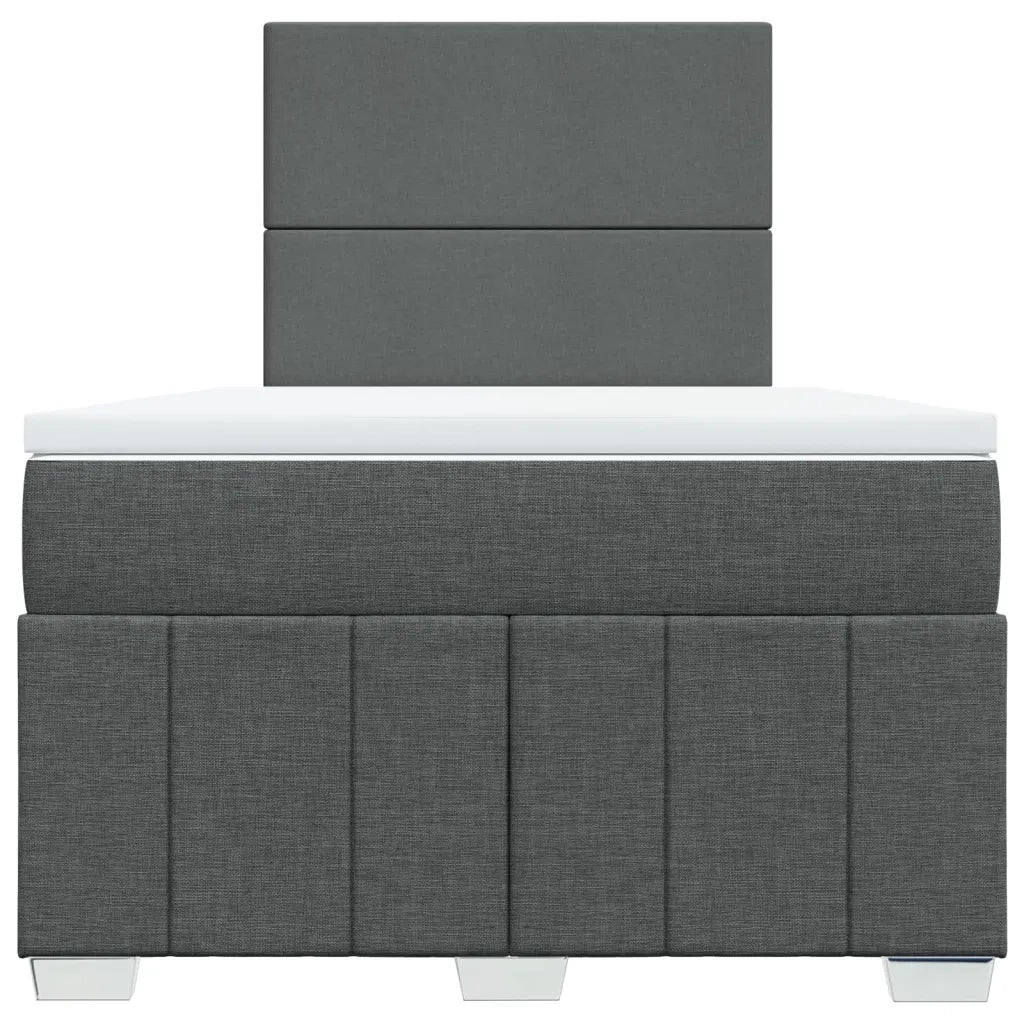 Giroletto a Molle con Materasso Grigio Scuro 120x190cm Tessuto