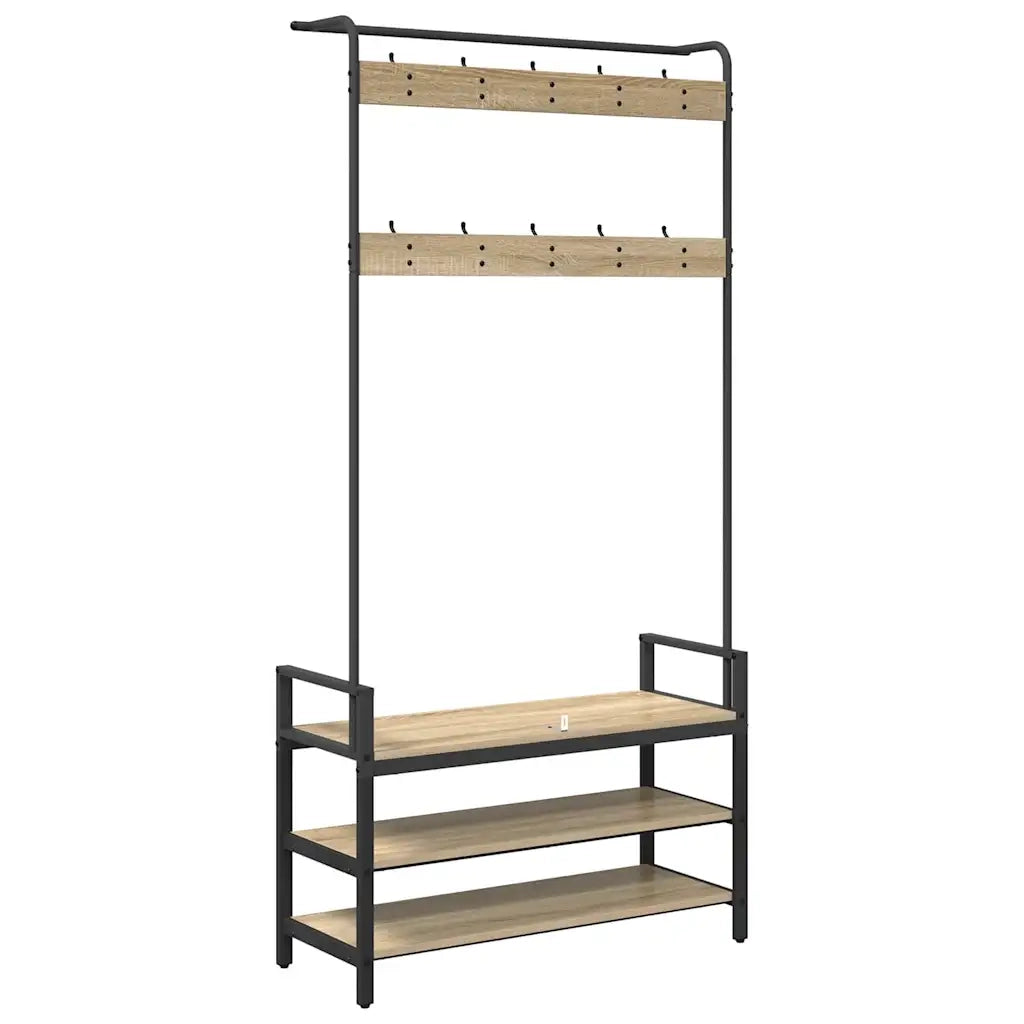 Appendiabiti Rovere Sonoma 95 x 34 x 184 cm Legno multistrato