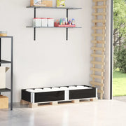 Paretale per Pallet Nero 150x50 cm in Legno Massello di Pino 4010294