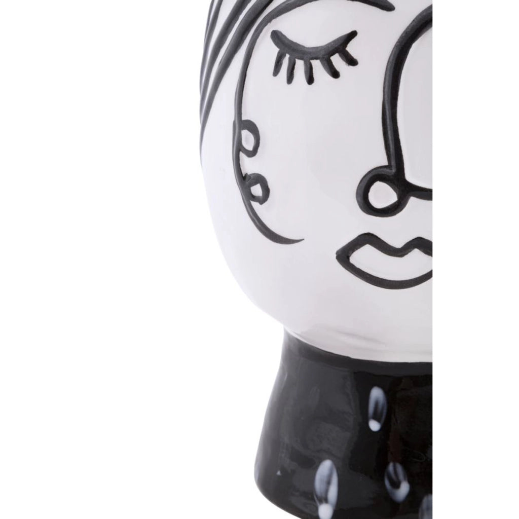 Vaso Decorativo Viso 32, Bianco, Porcellana, 14x14x18,2 cm