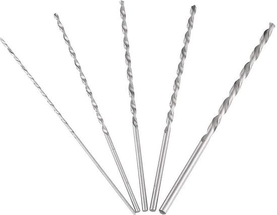 Set di punzoni a spirale in legno 5 pezzi Extra Lungo HSS 2-5 mm punzone a vite per strumenti per metallo .