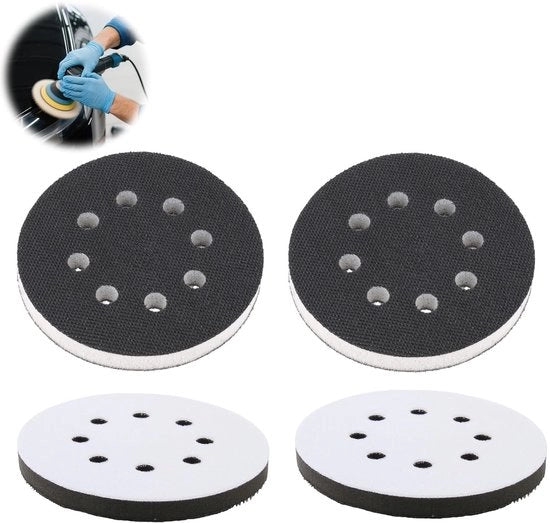Polijstpads 125 mm - 2 pezzi - Interface Pads - Schiuma morbida - Flexibile abrasione - Rimozione materiale uniforme - Pads di abrasione