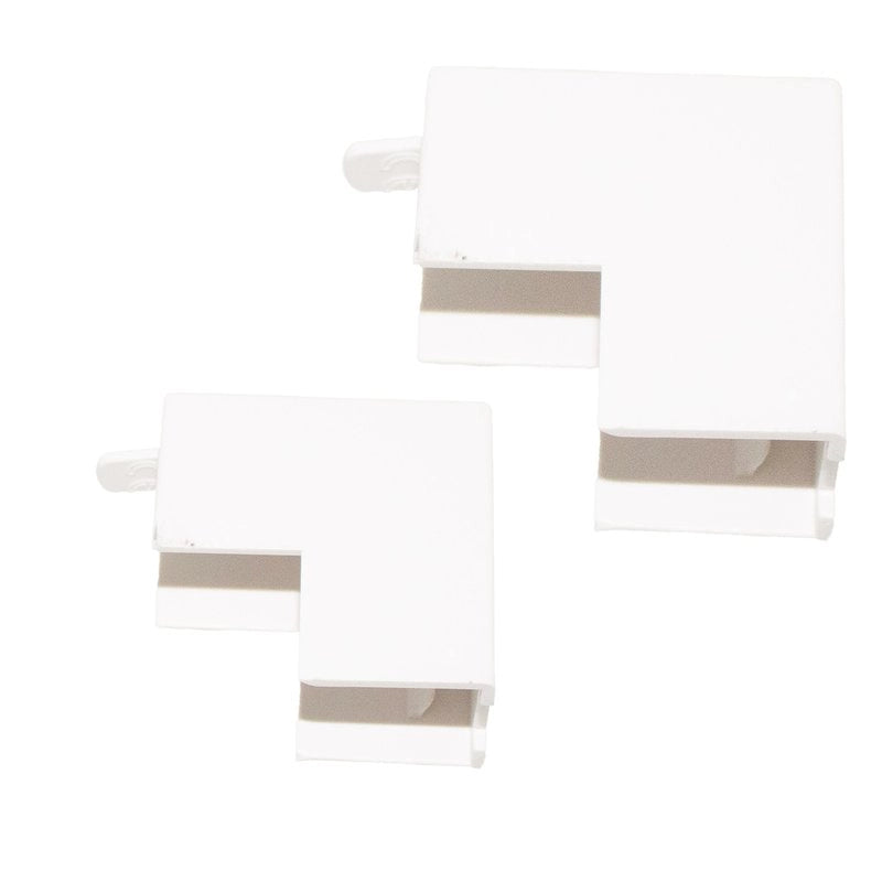 2 PZ Angolo Esterno Connettore Angolare Per Canaline Passacavi 15X17mm Made In Italy