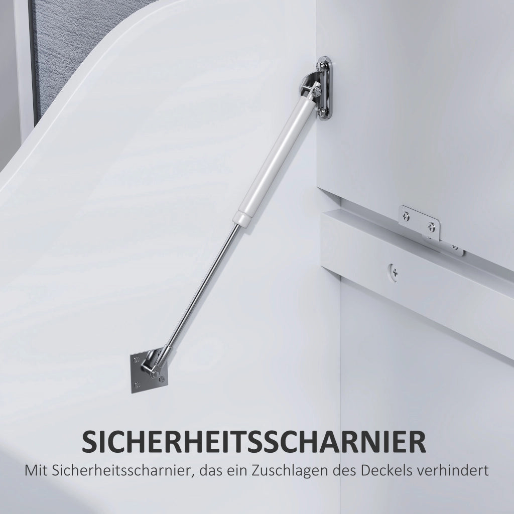 Cassa di legno con coperchio ¨C zephmum ¨C bianco, design moderno