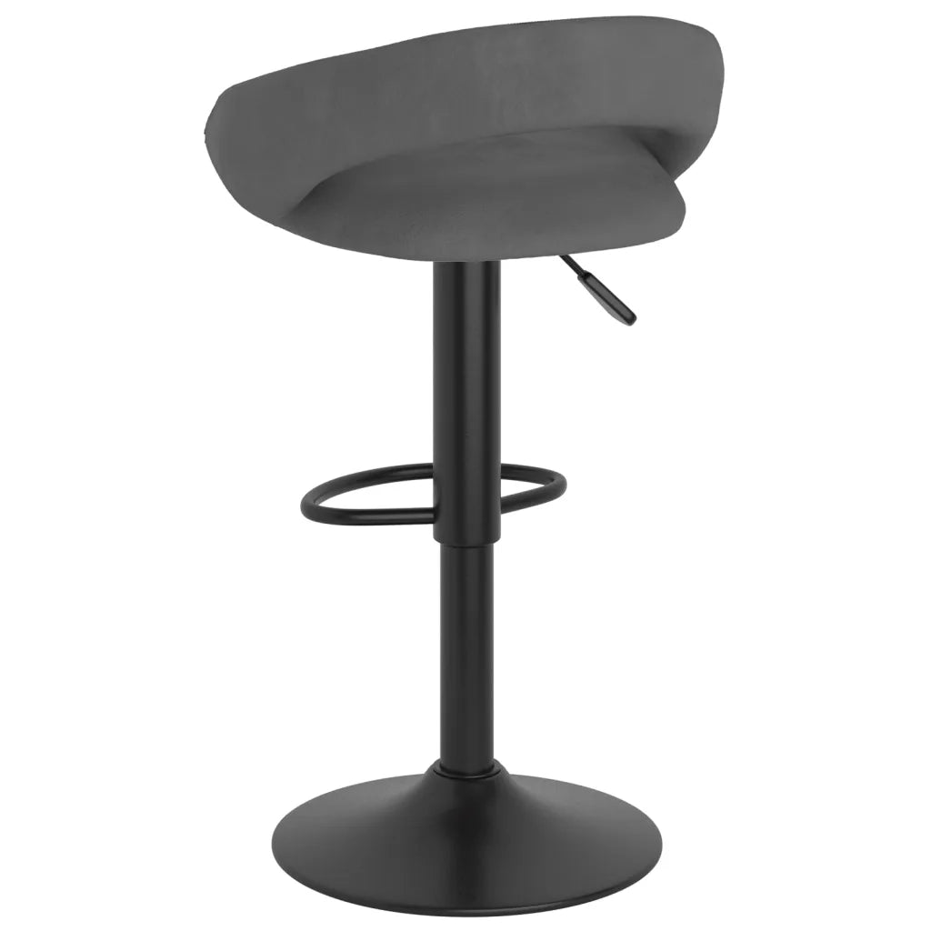 Sgabelli da Bar 2 pz Grigio Scuro in Velluto 333270