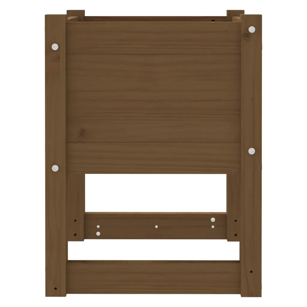 2 pz Fioriere | Cassetta per fiori | Vaso Ambra 40x40x52,5 cm in Legno Massello di Pino