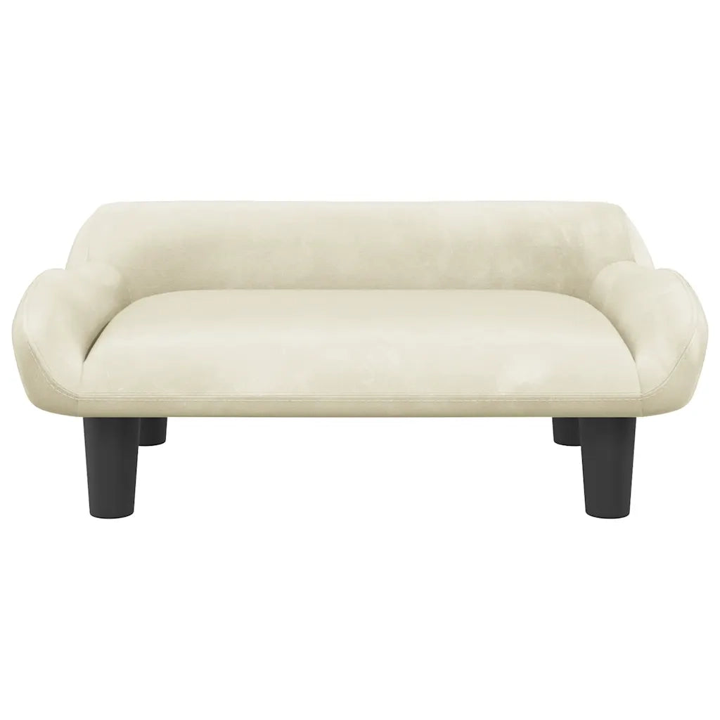 Divano per Bambini Crema 70x40x24 cm in Velluto