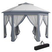 Gazebo Faltpavillon ¨C zephmum ¨C Grigio+Bianco 4x4m