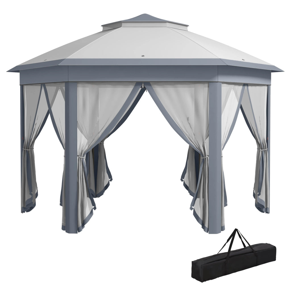 Gazebo Faltpavillon ¨C zephmum ¨C Grigio+Bianco 4x4m