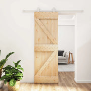Porta scorrevole Naturale e Bianco 70 x 210 cm