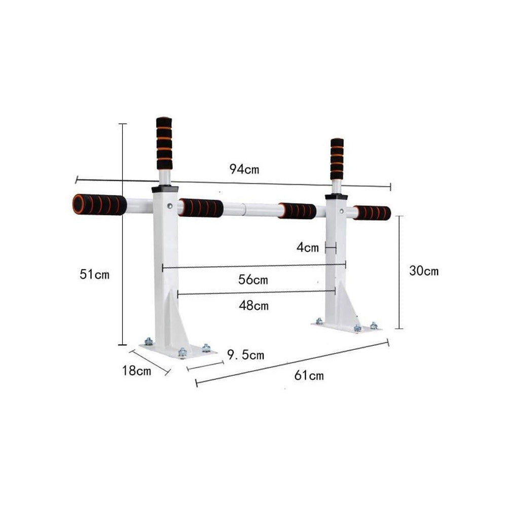 Trade Shop - Barra Orizzontale Da Parete Attrezzatura Sportiva Per Trazioni Grip Pull Up Chin -