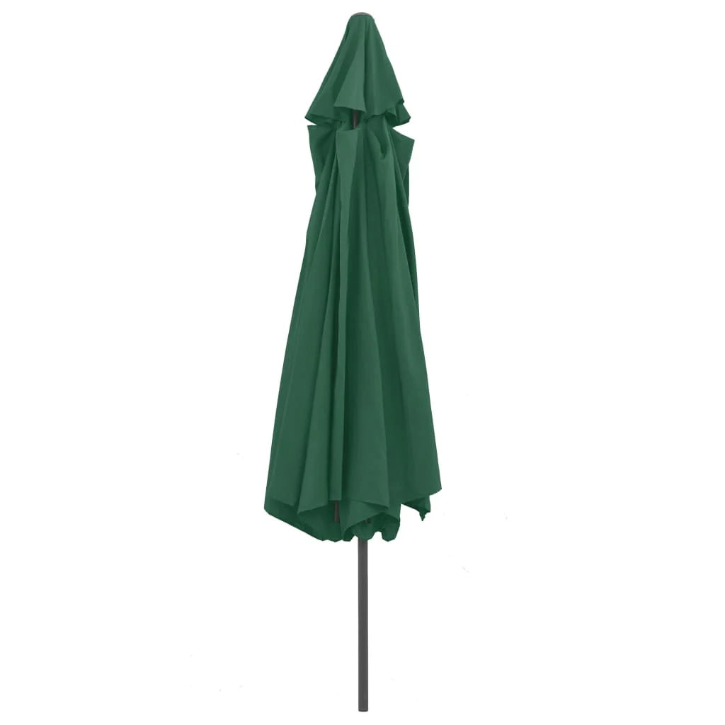 Ombrellone da esterno con palo in metallo 400 cm verde 02_0008269