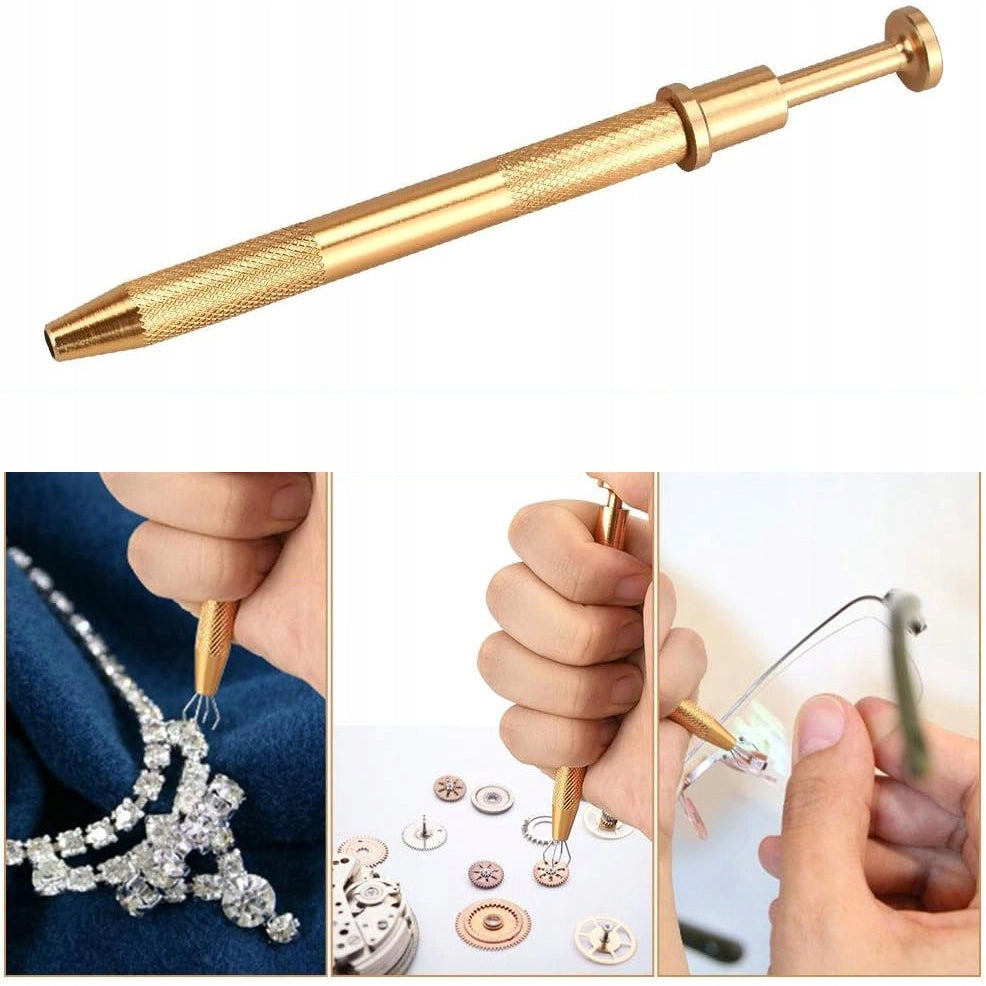 Pinza di Precisione con Quattro Ganci – Strumento a Molla per Piccoli Oggetti | Lunghezza 117mm, Larghezza 7mm