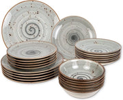 Servizi di lusso - set di servizio per 6 persone - set da tavola - piatti, ciotole, tazze - materiale duraturo - alta qualità premium