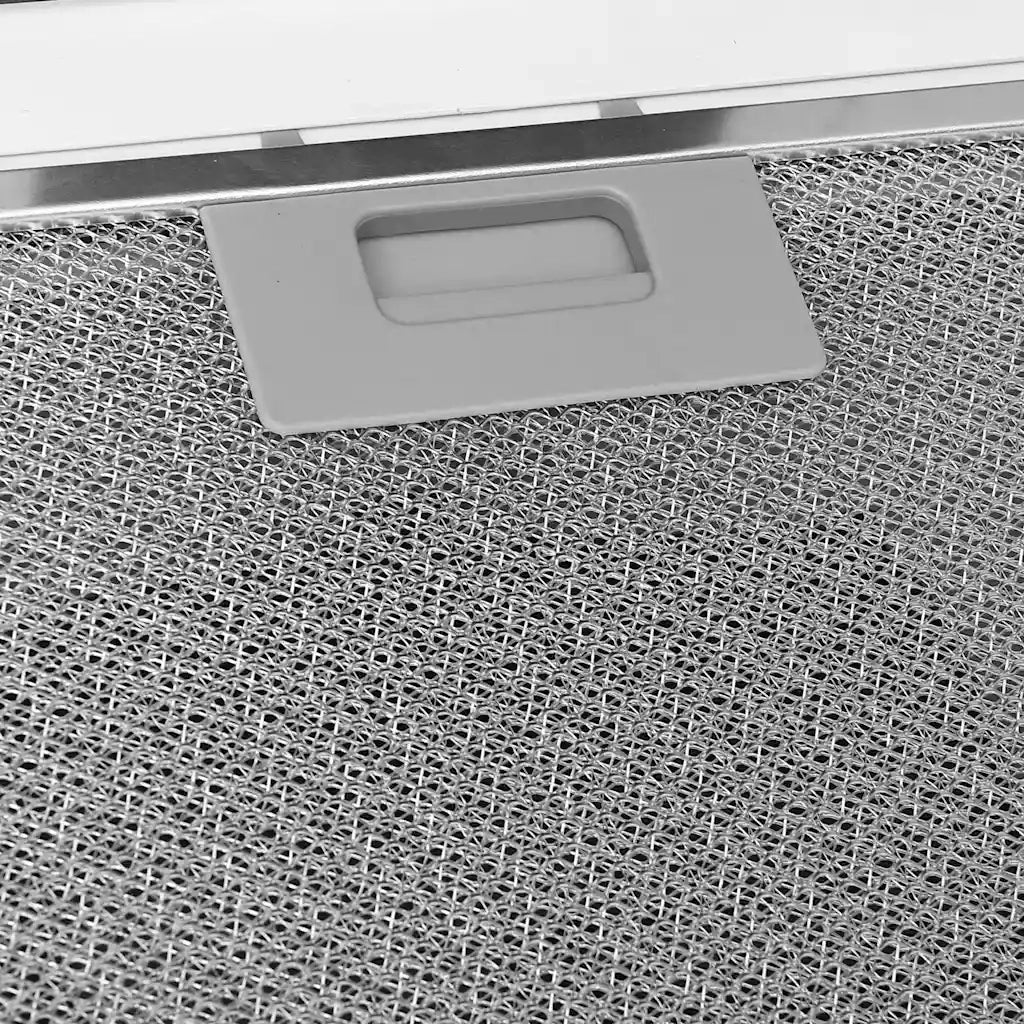 Cappa a Parete 60 cm in Acciaio Inox e Vetro Temperato Bianco 51663