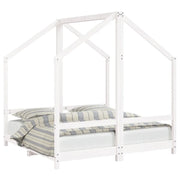 Giroletto per Bambini | Letto Infantile | Lettino Bianco 2x(70x140)cm Legno Massello Pino