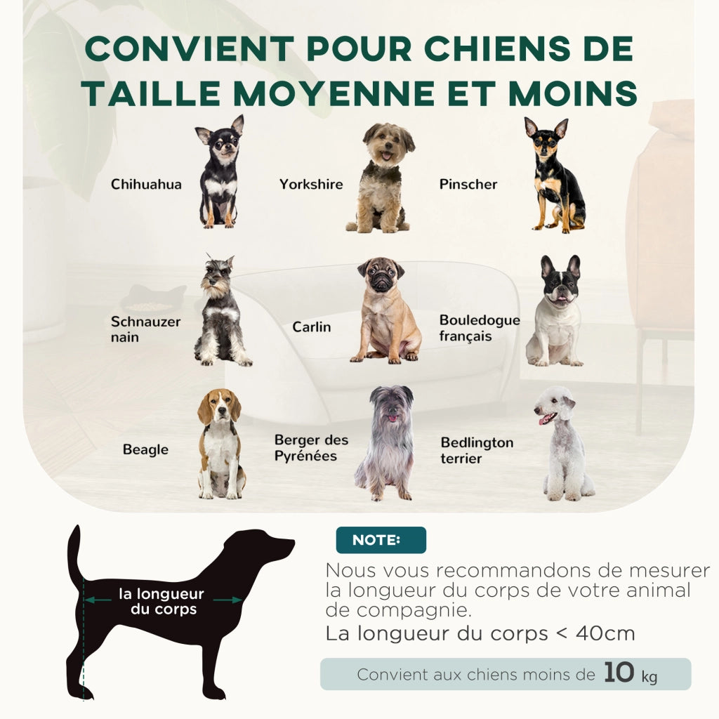 Divano per cani con cuscino morbido ¨C zephmum ¨C grigio, velluto, copertura amovibile e lavabile