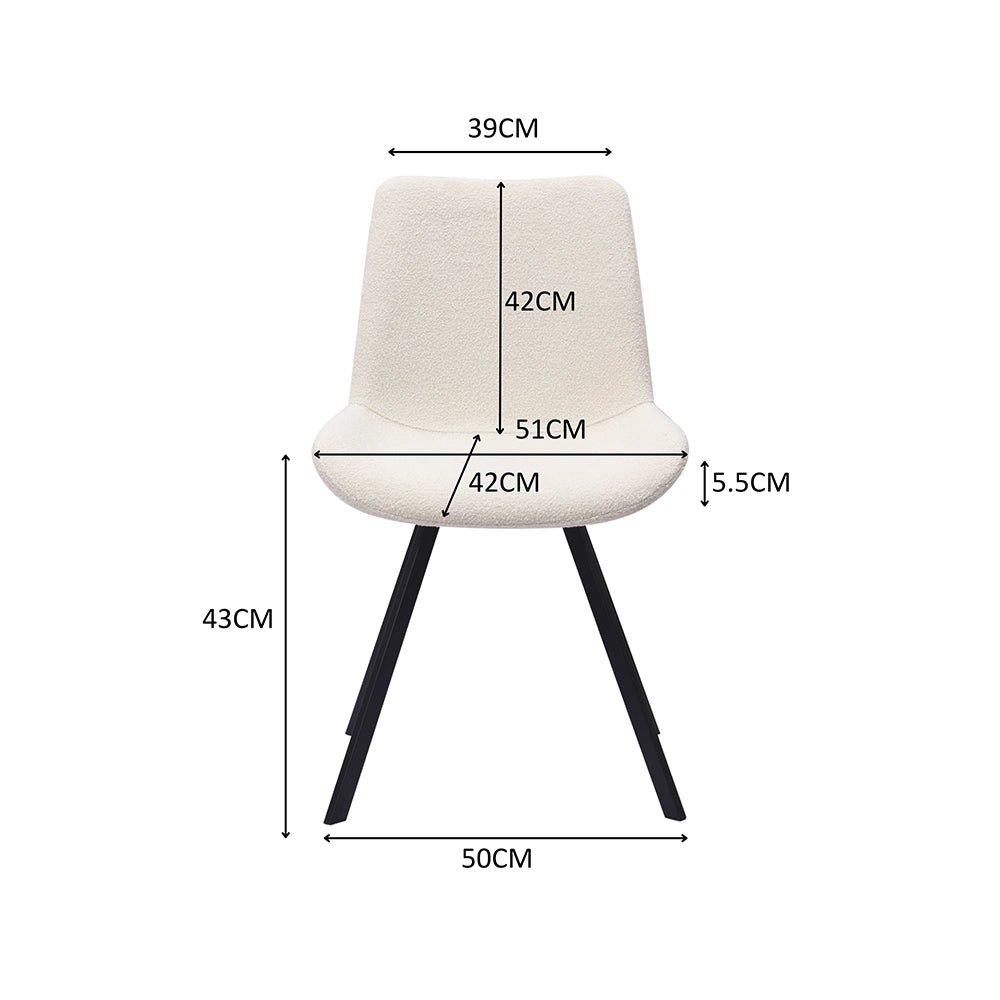 Sedia da pranzo girevole moderna - Xylo - Set di 2 - Rivestimento in tessuto e gambe in metallo