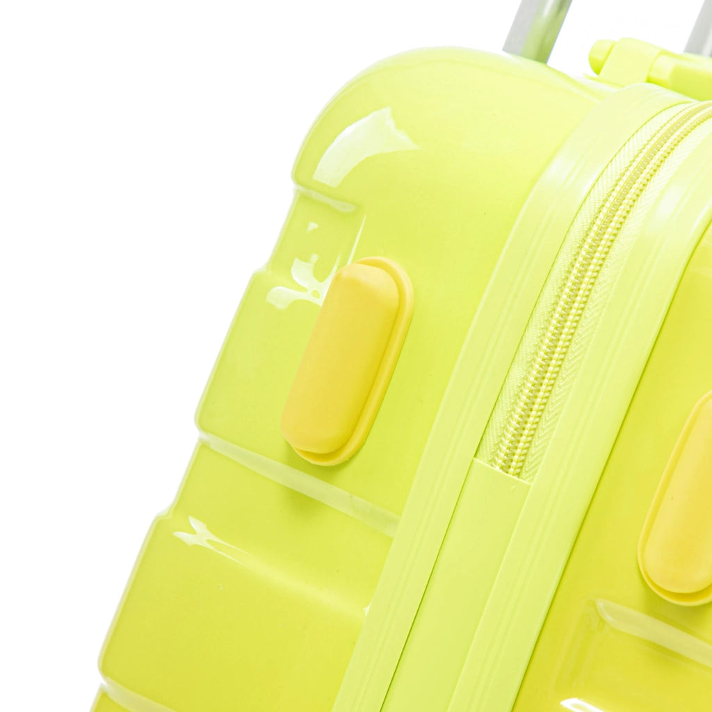 Set valigie 2 pezzi PC spinner con lucchetto a combinazione e beauty case 14", verde