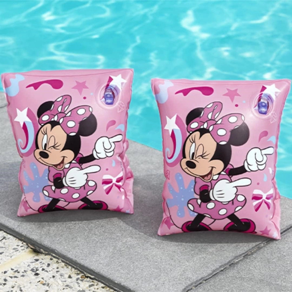 Trade Shop - Braccioli Gonfiabili Minnie Valvole Sicurezza Accessori Mare Piscina 23x15cm 019968 -