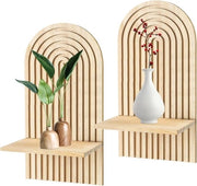 Set di Snidini Decorativi in Legno per Parete in Stile Bohémien - Set da 2 Pezzi