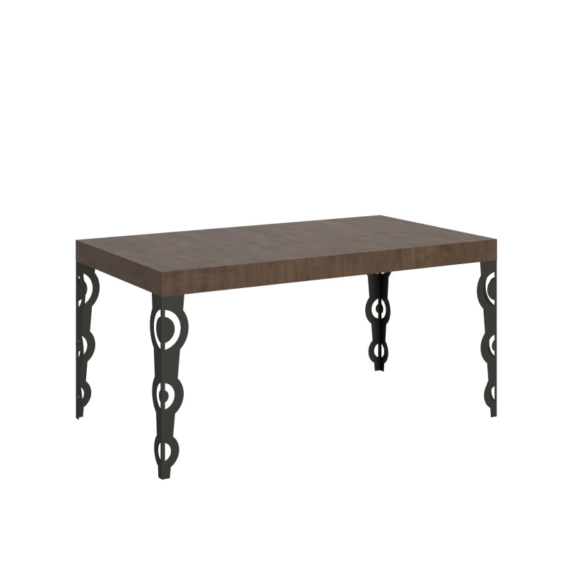 Tavolo allungabile 90x160/264 cm Karamay telaio Antracite - Noce