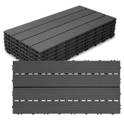 Pavimenti Terrasteggiabili 30x60 cm, piastrelle in composito resistenti per terrazze Grigio Fumo