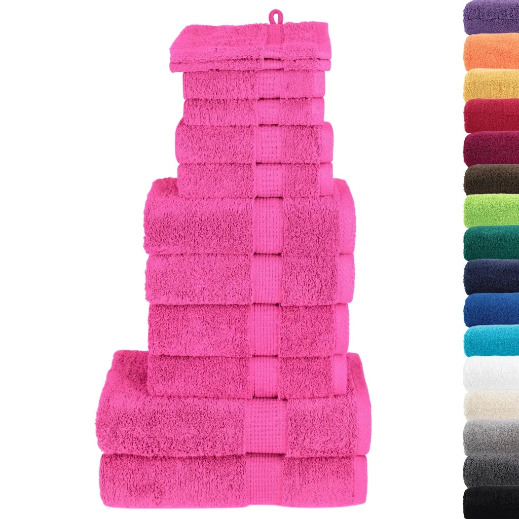 Set ASciugamani SOLUND 12 pz | Teli per bagno Rosa 600 gsm