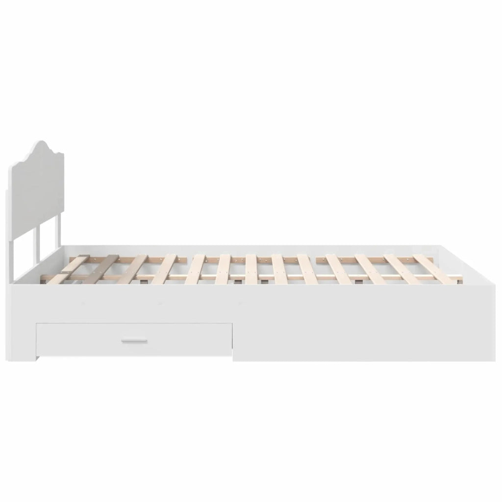 Struttura del letto Bianco 140 x 190 cm Legno multistrato