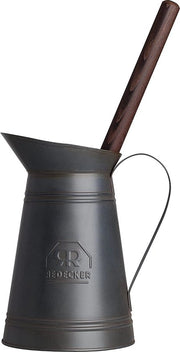 Sostegno per spazzola WC in metallo nero rurale, stelo libero