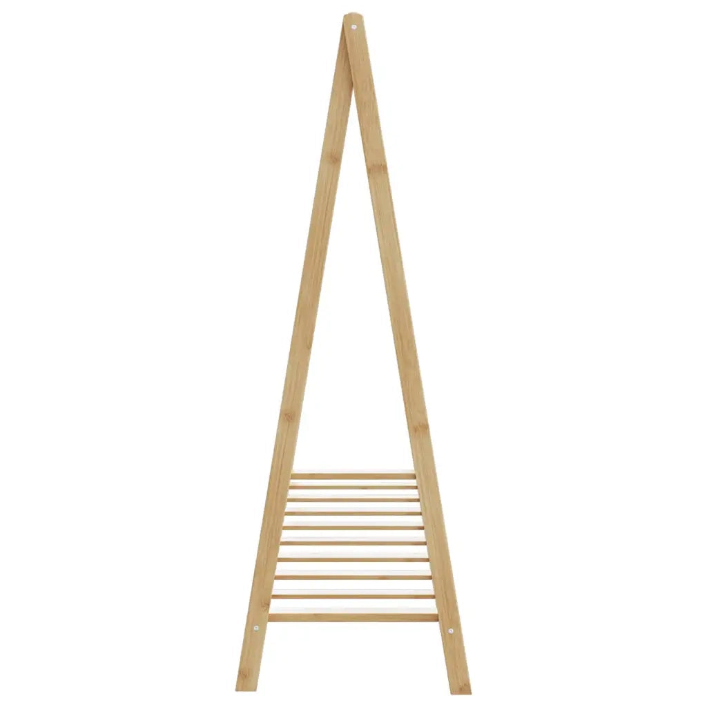 vidaXL Appendiabiti con Ripiani 106x34x102 cm in Bambù