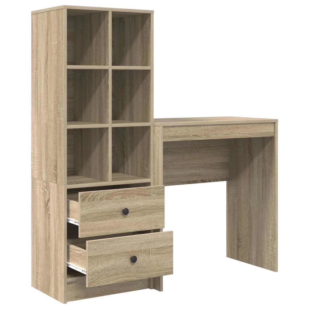 Scrivania con cassetto con lo scaffale 2 pcs Rovere Sonoma 3337307