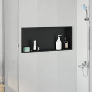 Nicchia per doccia Nero 75 x 30 x 9,5 cm Acciaio inossidabile 42012672