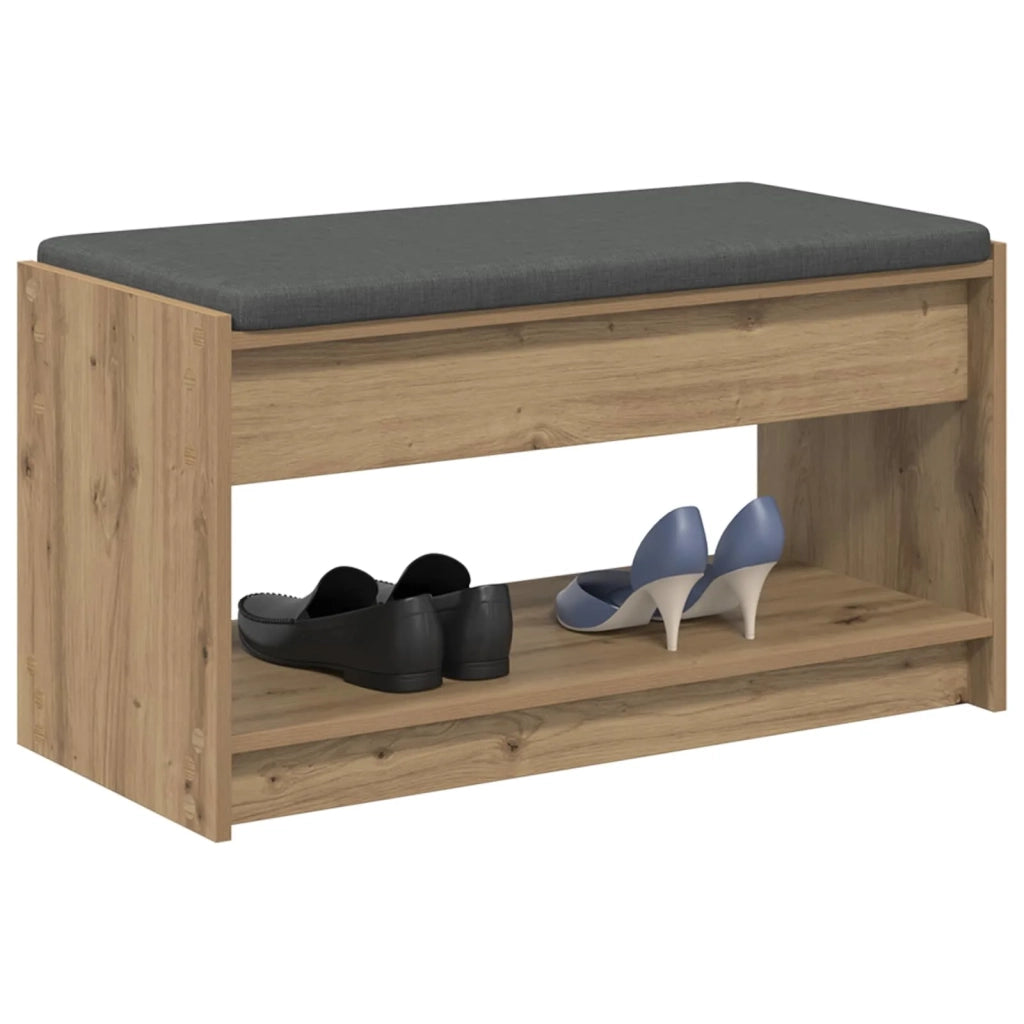 Panca per scarpe con cuscino Rovere Artigianale 83 x 38 x 45 cm 906201