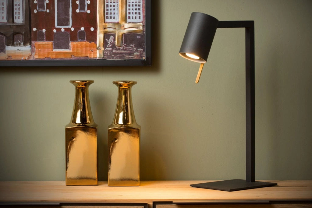 Lampada da scrivania Lucide Lesley nera GU10 35W in metallo