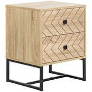 Comodino con 2 Cassetti in Legno ¨C Zephmum ¨C 48x39,5x60 cm