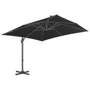 Ombrellone a Sbalzo-Ombrello da giardino Palo in Alluminio 3x3 m Nero