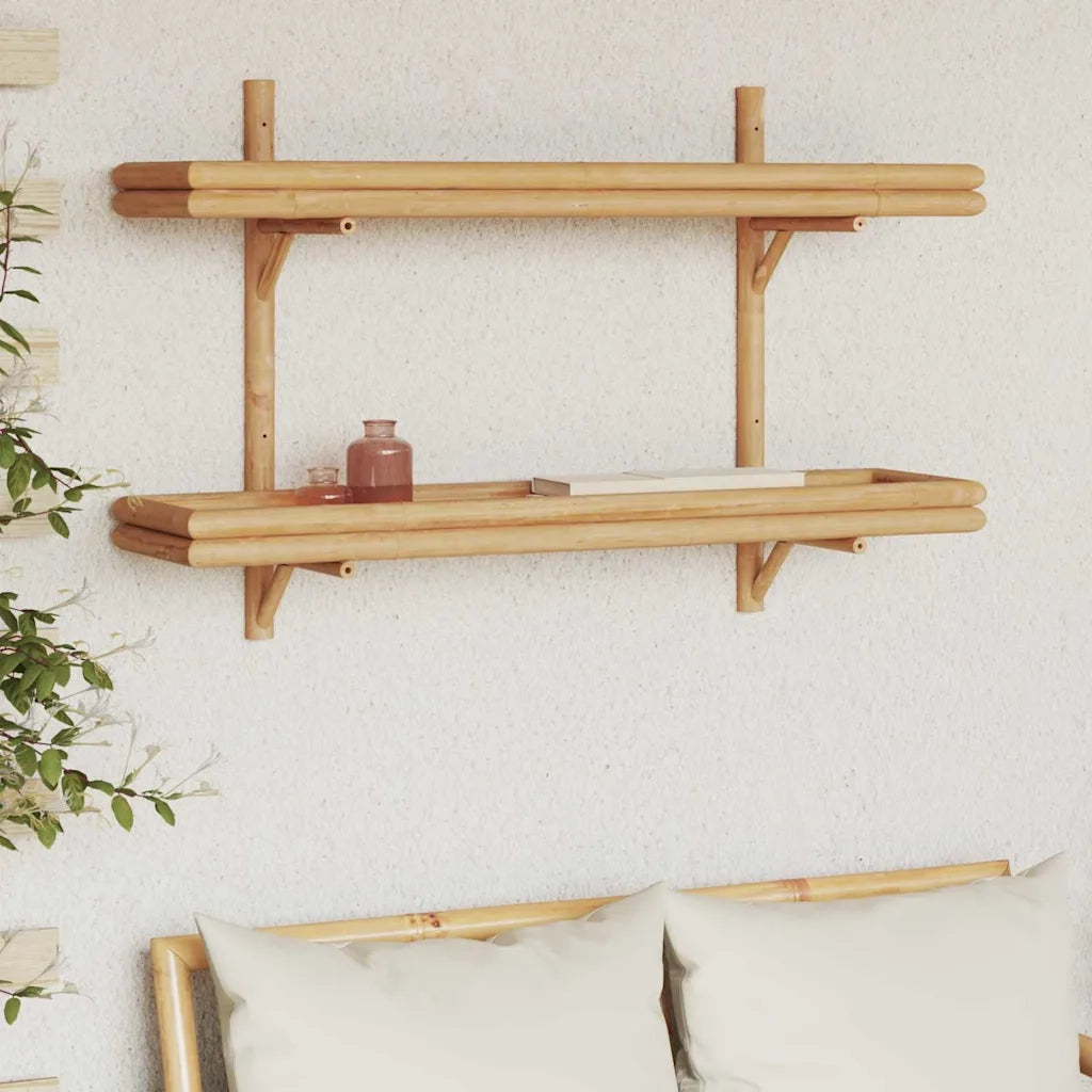 vidaXL Ripiano a Muro con lo scaffale Marrone 100 x 26 x 60 cm Bambù