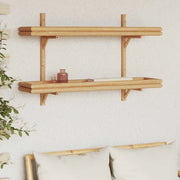 vidaXL Ripiano a Muro con lo scaffale Marrone 100 x 26 x 60 cm Bambù