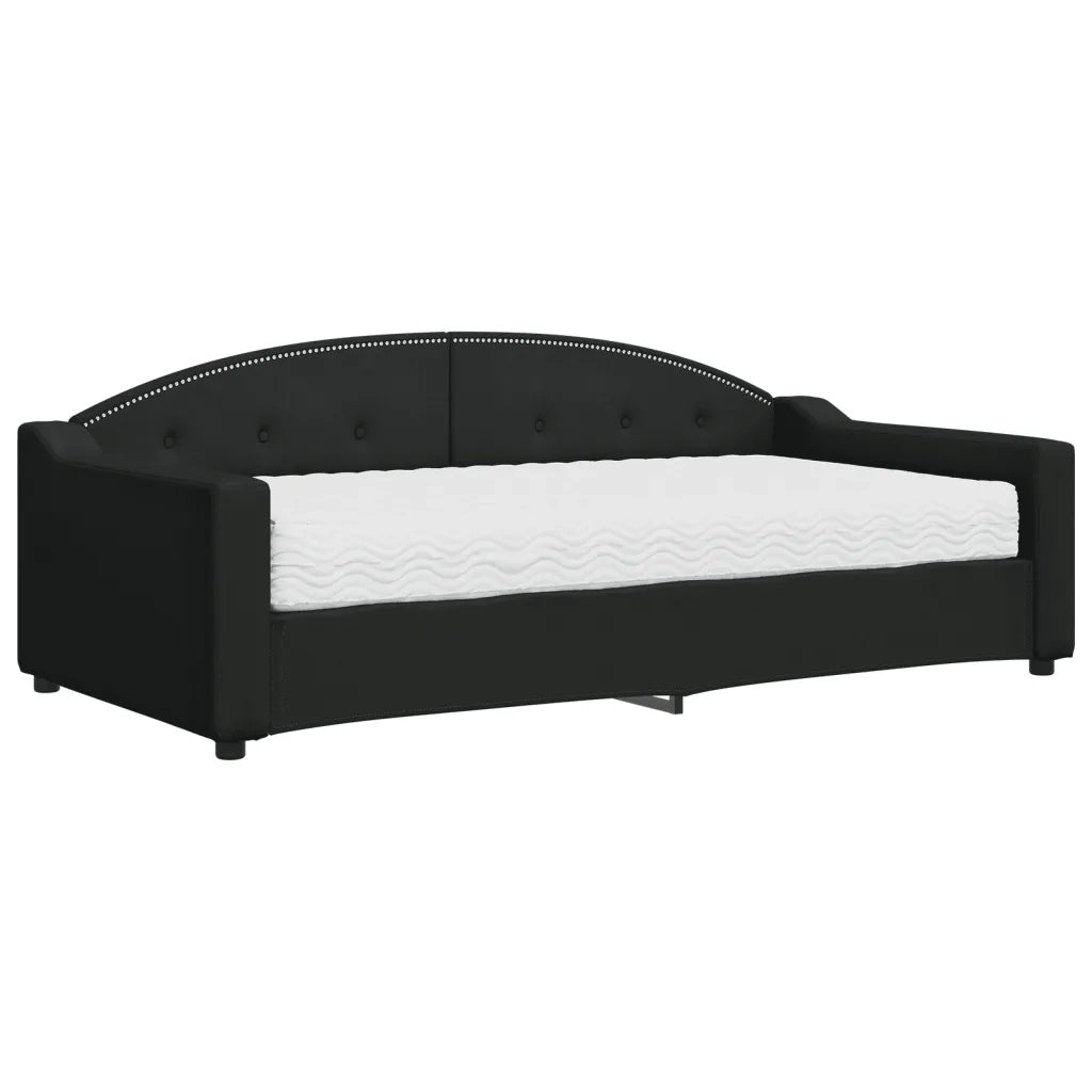Divano Letto con Materasso Nero 90x190 cm in Tessuto 3197524