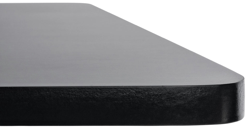 Tavolino quadrato da appoggio con ripiano in legno nero/nero