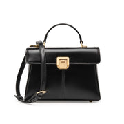Borsa tote da donna in vera pelle nera