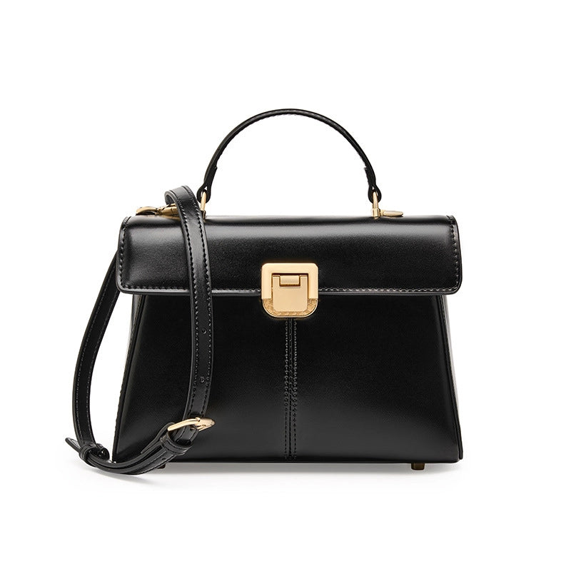 Borsa tote da donna in vera pelle nera