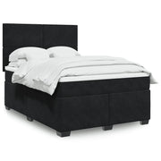 Giroletto a Molle con Materasso Nero 160x200 cm in Velluto 3290950