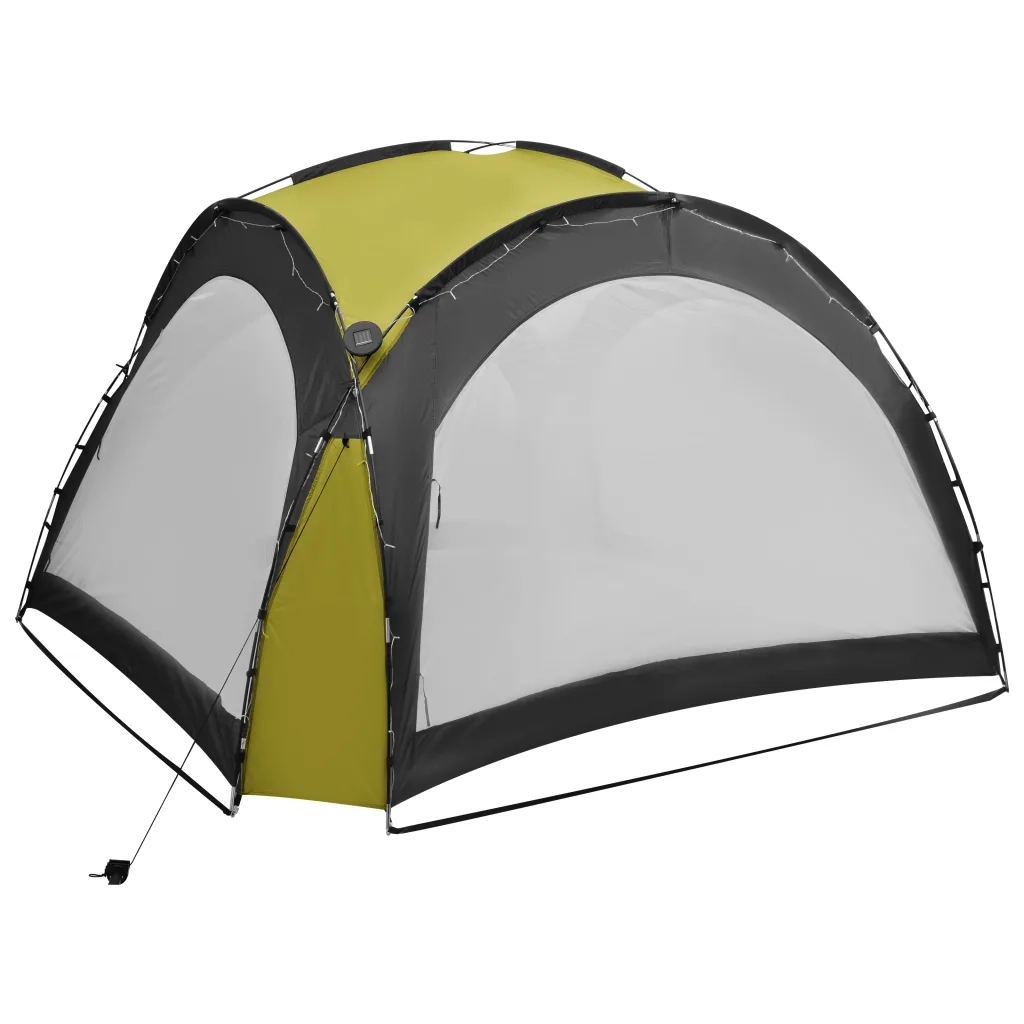Tenda per Feste con LED e 4 Pareti 3,6x3,6x2,3 m Verde 92237