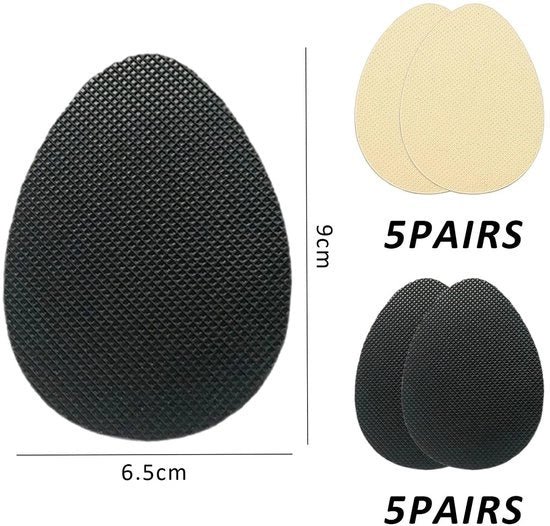 Antislip zoccolature autoadesive 10 pezzi - Clip per scarpe antiscivolo - Gomme per zoccoli - Protezioni per zoccoli autoadesive - Piastrine in gomma per zoccoli - 9 cm x 6,5 cm