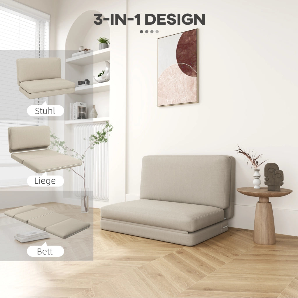 Poltrona Relax Faltbar 2 in 1 ¨C Zephmum ¨C Beige 120 cm